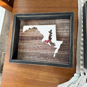 Primitives by Kathy Black and White Maryland State Box Sign